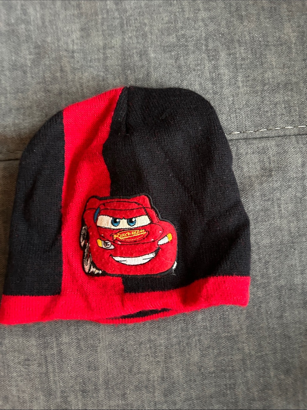 Disney Red & Black Lightning McQueen Knit Beanie